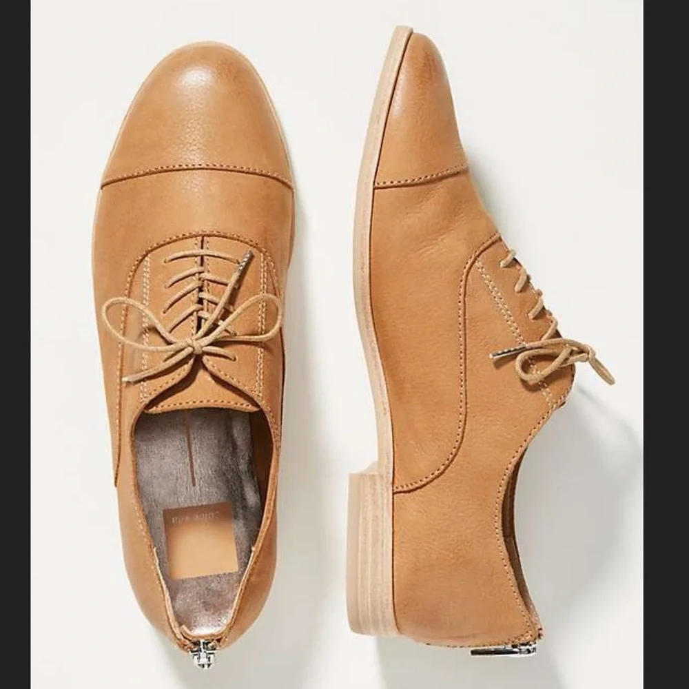 Dolce Vita Polo Lace Up Nubuck Oxford Brogues 6.5 Classic Preppy Academia - Picture 15 of 15
